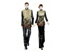 专业定制 酒店前厅部中餐服务员长袖工作服套装设计指南